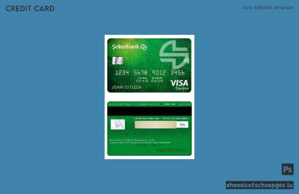 Türkei Sekerbank Visa Electron Karte – Beispielvorschau